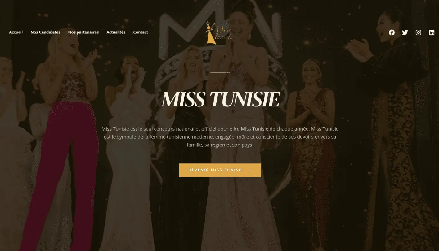 Miss tunisie page d'accueil